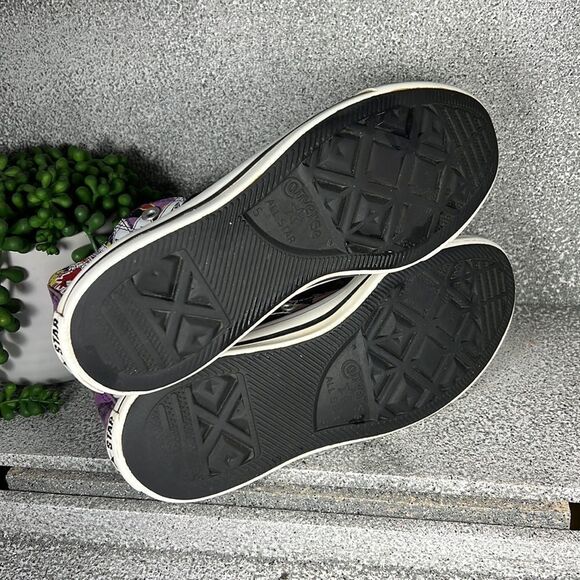 Converse Purple and Black Graphic High-Top Sneakers - Picture 8 of 9